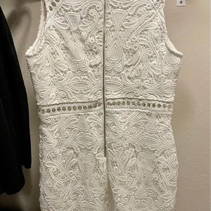 White brocade dress